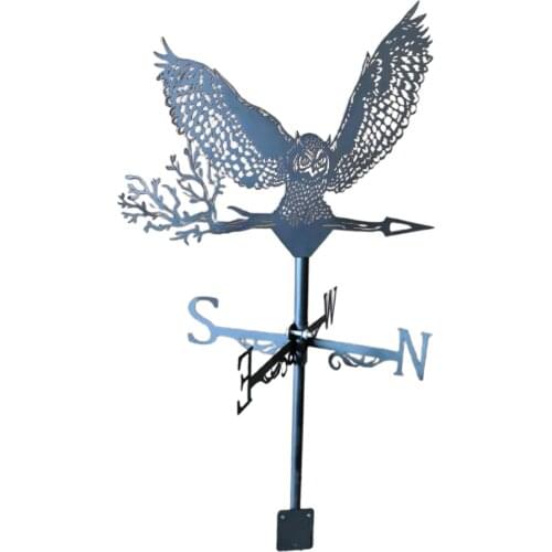 Iron Weathervane Garden Stake Black Animal Windmills Weather Vane Wind Indicator for Garage, Cupola, Barn