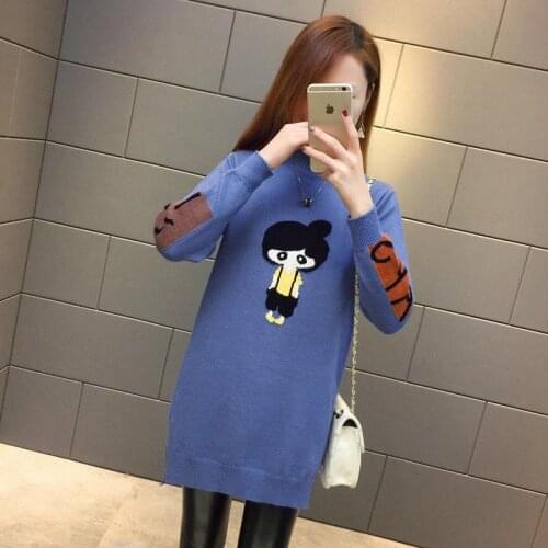 2019 Autumn Knitted Women Pullover Tops Long Jumper Long Sleeve O-Neck Ladies Knit 2019 Cute Sweaters Female Pullovers