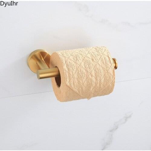 Nordic golden paper roll holder bathroom toilet tissue holder toilet wall hanging roll paper tube bathroom pendant DyuIhr