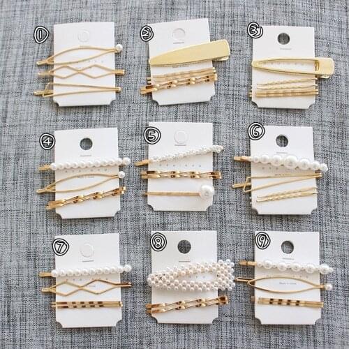 1set Women Pearl Metal Hair Clips Bobby Pin Barrette Hairpin Hair Styling Accessories Tools Headdress New Arrival