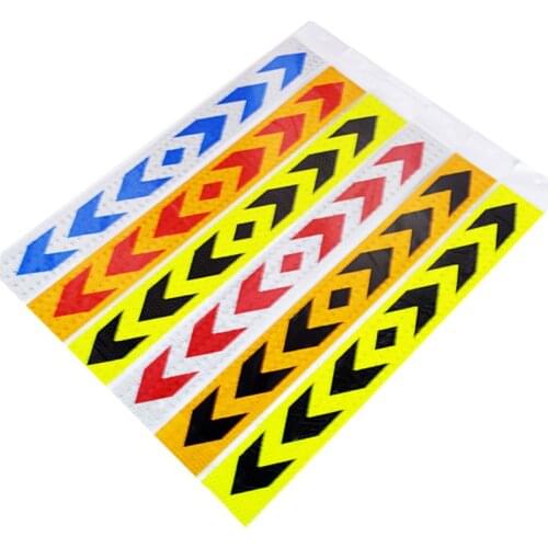 2 Pcs Reflective Safety Warning Signs Tape PP Stickers Strong Adhesive Waterproof High Visibility For Car Motorcycles Bicycles