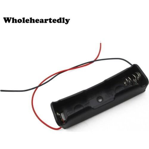 Promotion !! 1pcs New Black Plastic 18650 Battery Case Holder Storage Box with Wire Leads for 18650 Batteries 3.7V Wholesale