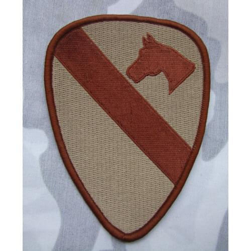 WWII US ARMY 1ST CALVARY SHOULDER HORSE EMBROIDERY BROWN PATCH - World military Store
