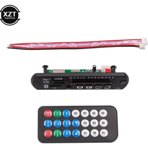 12V Car Mic MP3 Decoder Board Decoding Player Bluetooth Module Support FM Radio USB / TF LCD Screen with Remote Control