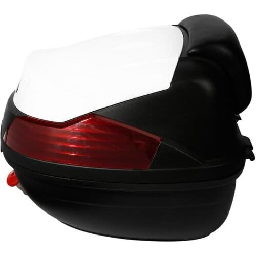 Motorcycle Trunk Hard Tail Top Box Luggage Helmet Storage Case with Key backrest Touring Scooter Dirt Bike