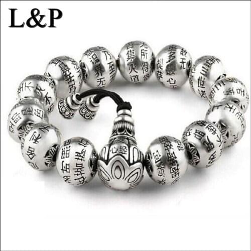 Free Shipping Hot Sale Handmade Thailand 999 Sterling Silver Bracelet, Retro Vintage Style Silver Jewelry Birthday Gift