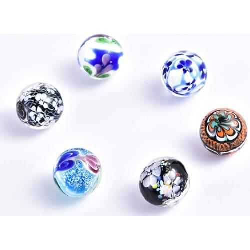 6pcs 22mm Murano Glass Beads Sphere Beads 22mm With No Hole Round Ball Beads For DIY Making Lampwork Wholesale
