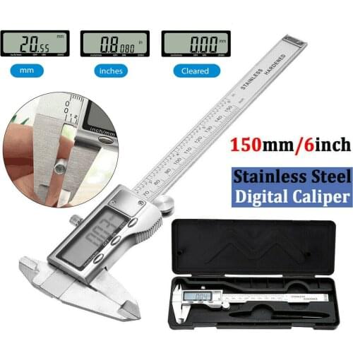 Stainless steel Electronic metal shell digital caliper Vernier 0-150mm measuring tool Micrometer Depth Measuring Tools