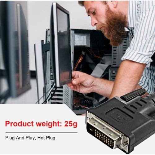 DVI EDID Dummy Plug Plug and Play 1920x1080P 60Hz Virtual Screen Display Emulator Headless Display Adapter for Headless PC