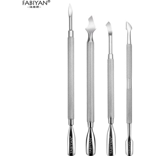 Double Head Sides 2 Ways Nail Art Stainless Steel Finger Cuticle Dead Skin Tips Pusher Spoon Remover Manicure Pedicure Care Tool