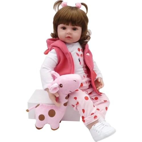 60cm Soft Silicone Reborn Baby Doll Toys Like Real Bebe Princess Toddler Birthday Gift Fashion Birthday Present Girls Bonecas