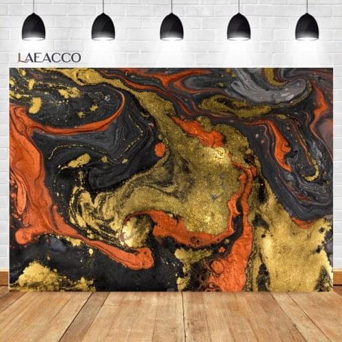 Laeacco Golden Marble Texture Gradeint Solid Color Surface Of Wall Stone Seamless Pattern Baby Customized Photography Background