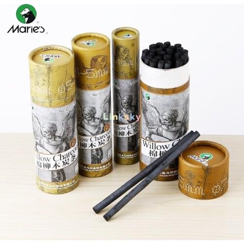 Maries Professional 25PCS carbon, Cotton charcoal pencil Sketch Drawing Charcoal Bar Artist Art Supplies Article charcoal