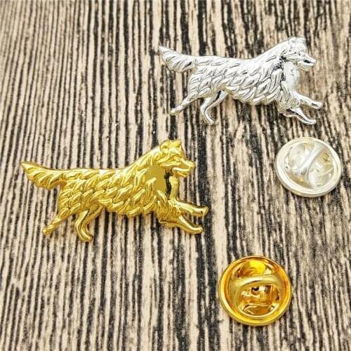 LPHZQH Cute Australian Shepher Dog Broches Animal Brooch Pins Jewelery Clothing Accessories Christmas Birthday Gift