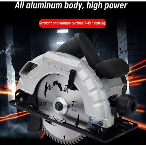 7 Inch Electric Mini Circular Saw Cut Multifunctional Electric Saw DIY Power Tool 1650W Electrical Woodworking Tools Wood Cutter