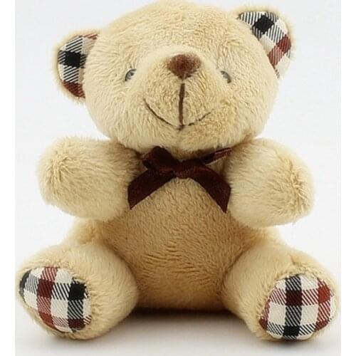 Fashion Teddy Bear Plush Dolls Key Chains Ring Woman Bag Charms Keychain Faux Rabbit Fur Pompom Toy Car Keyring Party Trinket