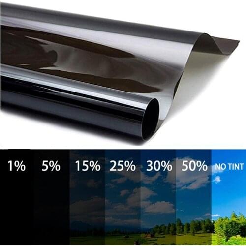 1 Roll 50cm X 3m 5 Percent VLT Window Tint Film Glass Sticker Sun Shade Film for Car UV Protector Foils Sticker Films