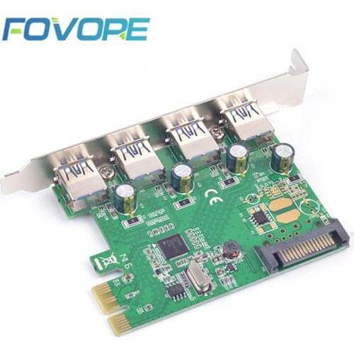 PCI express USB 3.0 x16 x1 Adapter 4 port USB3.0 to PCIe Adapter Expansion Card PCI-e x1 to USB 3 Converter NEC chip