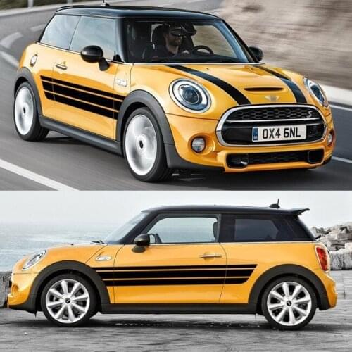 Support custom white black FOR BMW mini cooper one side sticker F56 CAR Door skirt line body garland models color customization