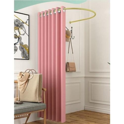 Clothing store fitting room curtain changing room changing room U-ring rack pole