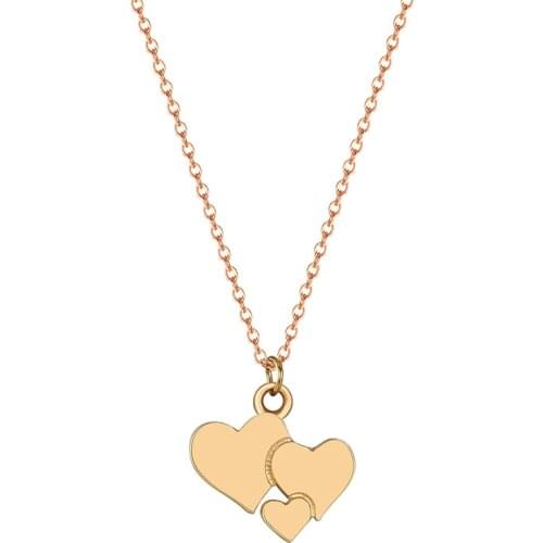 Romantic Simple Heart-shaped Pendant Necklace Charming Womens Gold Silver Color Clavicle Chain Fashion Anniversary Jewelry Gift