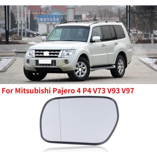 CAPQX For Mitsubishi Pajero 4 P4 V73 V93 V97 Outer rear view rearview mirror Glass Lens with heating 7632A531 / 7632A522