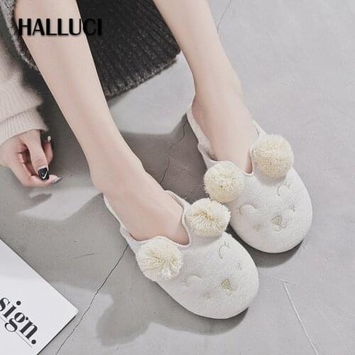 Winter new cute sheep Slippers women shoes indoor cotton warm women slides ladies Bedroom non-slip Slipper women