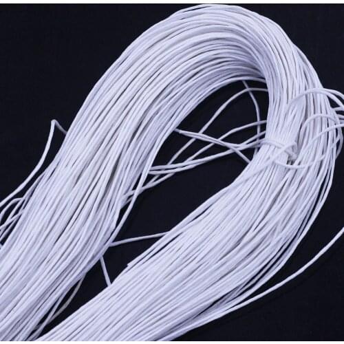 80M Waxed Rope Cotton Cord White For Charms Necklace Bracelets Jewelry DIY Findings 1mm
