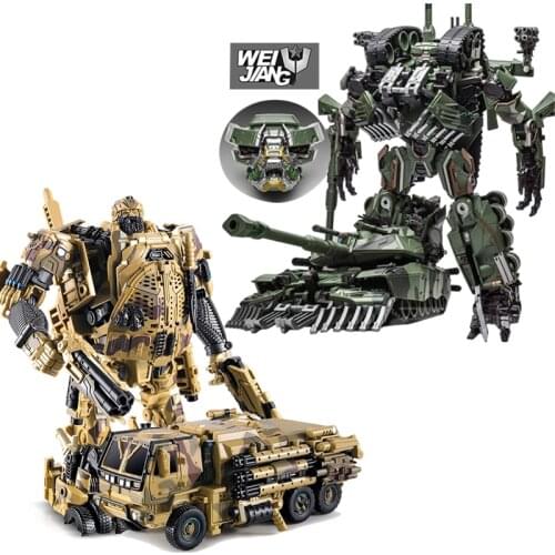 WJ Transformation Hound M02 M-02 Movie Robot Car Camouflage Truck Military Model Anime Desert Color Pioneer Action Figure Toys