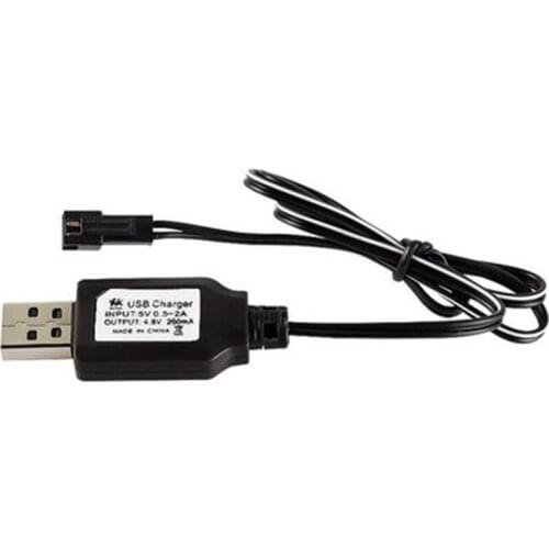 4.8V 250mA USB Charger Ni-Cd Ni-MH Batteries Pack SM-2P Plug For RC Toys Cars Spare 4.8v Charger Input DC 5V Output DC 4.8V