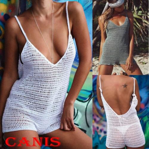 Women Lace Crochet Bikini Cover Up Swimwear Bathing Suit Summer Swimwear USA