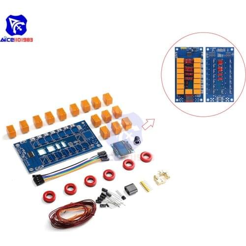 Diymore 0.96 Inch OLED LCD Display N7DDC 7x7 1.8-50MHz ATU-100 Mini Automatic Antenna Tuner Programmable Module DC 10‑15V