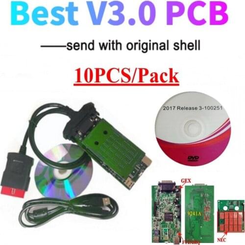 DHL ship 10pcs New Vci vd DS150E best V3.0 Relays 2017.R3 Keygen Diagnostic tool for delphis Vdijk Pro Scanner