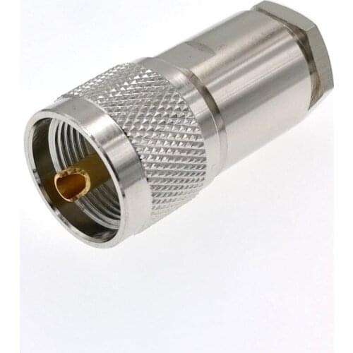 10pcs PL259 PL-259 UHF Male Clamp Connector For RG8 LMR400 RG165 RG213 Ecoflex 10