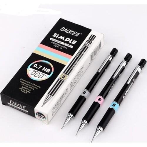 12pcc/lot Office Automatic Pencil 0.7mm HB with Eraser Office Supplies Drawing Pen Painting Pencil School Student Mechanical