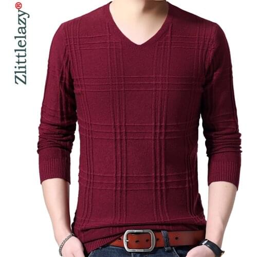 2020 Brand New Casual Thin Solid Knitted Pull Sweater Men Wear Jersey Mensluxury Pullover Mens Sweaters Male Fashions 90309