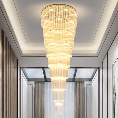 Atmospheric Crystal Lamp Villa Living Room Gorgeous Chandelier Creative Glass Bedroom Lamp Study Lamp Restaurant Lamp