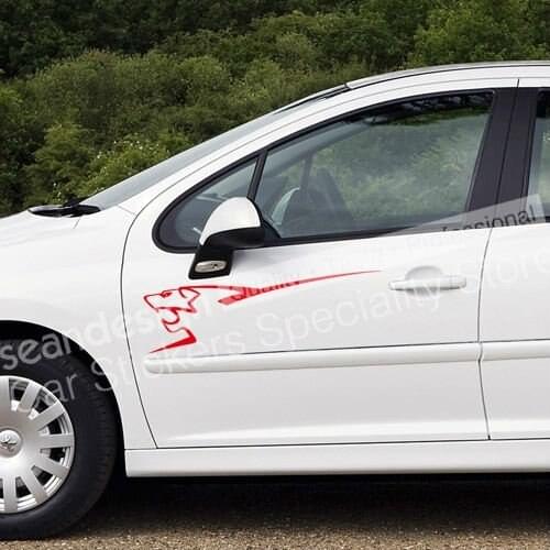 For Peugeot Sport Lion 206 207 307 308 407 408 Auto Car Decal Sticker PVC