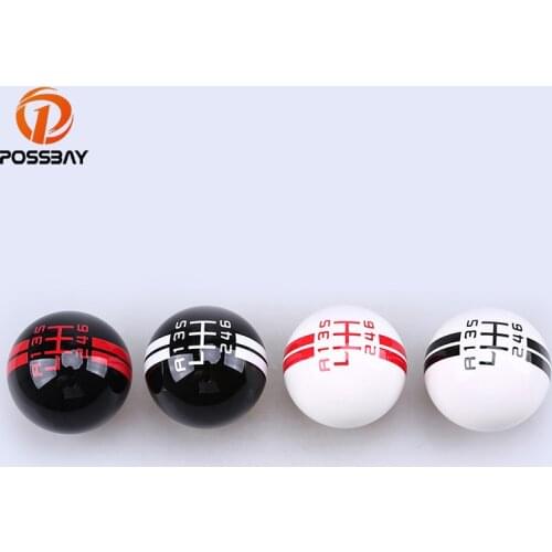 POSSBAY Car Styling Red/White/Black Gear Stick Shift Knob Head Handle Cover 5/6 Speed Universal For Cars Interior Decoration