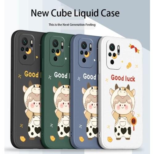 Cow Girl Phone Case For Xiaomi Redmi Note 10 10S 9T 9 8 7 Pro MAX Redmi 9 9A K40 K40pro K30 K20 Liquid Silicone Cover