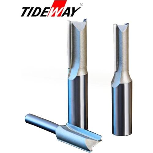 Tideway 1/2 Shank Woodworking Cutter Trimming Engraving Double Edge Straight Router Bit Machine CNC Slotted Short Edge Cutter