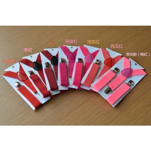 500pcs/lot child kid fashioni candy color clip on Suspenders/childrens solid color Elastic Y-Shape Adjustable Braces 42 color