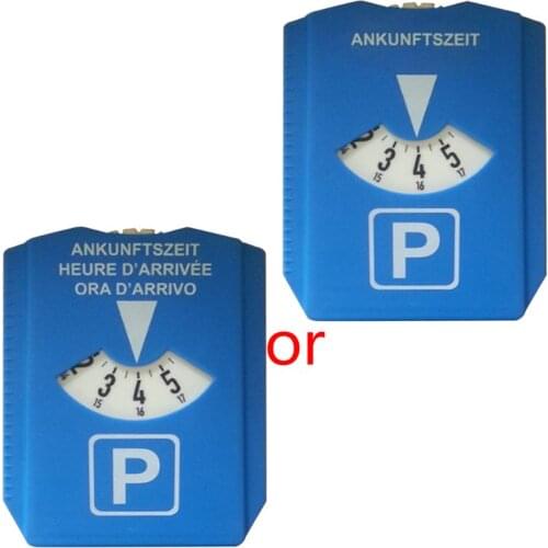 Car Parking Disc Timer Clock Arrival Time Display Blue Plastic Parking Time Tools Car Parking Timer Clock Portable Snow removal
