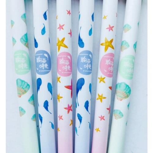 3X Starfish Shell Fish Gel Pen School Office Supply Kids Gift Stationery 0.5mm Black Ink