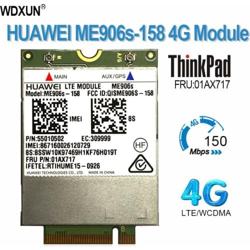Huawei ME906S ME906S-158 FRU 00JT491 01AX717 M.2 Qualband Originais LTE FDD LTE 4G Módulo Thinkpad T460 L460 P50s T560 X260 X1