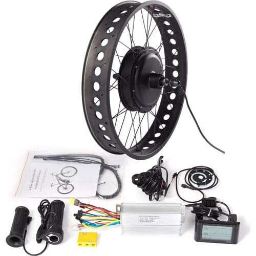 Snow ebike Conversion Kit 20 24 26in 4.0 Tyre 36V 250W 350W 500W 48V 750W 1000W 1500W Fat Electric bicycle Brushless motor wheel