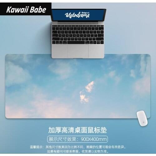 Kawaii Mouse Pad Gaming Cute Mouse Pad Large Writing Desk Mats Laptop Mouse Mat Deskpad for Office Home Gamer 80x30 90x40