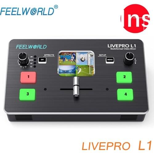 FEELWORLD LIVEPRO L1 Multi-format Video Mixer Switcher 4k Inputs Multi Camera Production USB3.0 Fpr Live Streaming Youtube
