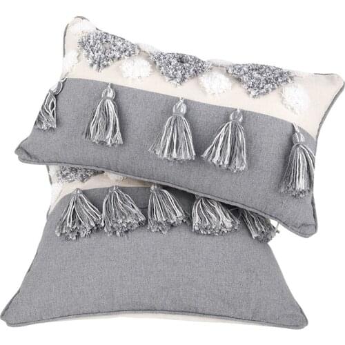 Hand-tufted Pillowcase Creative Geometric Pattern Sofa Cushion Over Square Pillow Three-dimensional Tufted