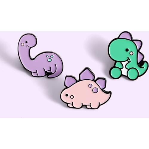 New Dinosaur Park Tyrannosaurus Cute Brooch Animal Cartoon Badge Fashion Gift Creative Fashion Student Pins Enamel